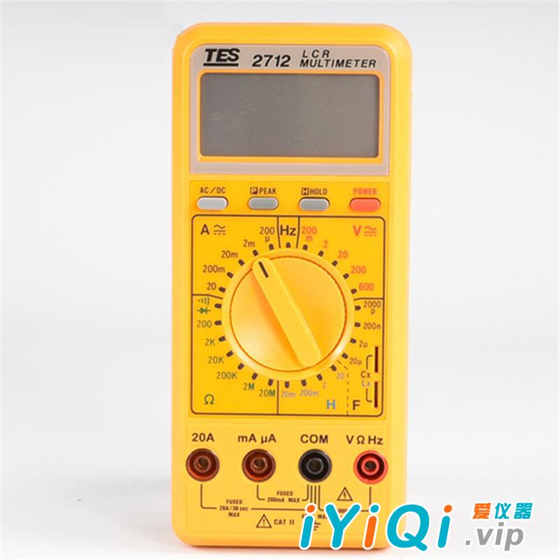 台湾泰仕 TES-2712数字式LCR三用电容表 TES2712 LCR测试仪